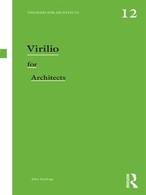cover image of Virilio for Architects